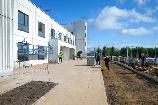 🏫В Солнечногорске в микрорайоне Рекинцо-2 строим детский сад на 320 мест, он станет одним из самых крупных в округе и войдет в состав образовательного комплекса школы №4